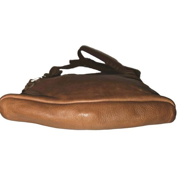 SVEN BERKELEY USA Zippered Crossbody Bag Leather 9.5x9x2 Brown - Picture 6 of 12